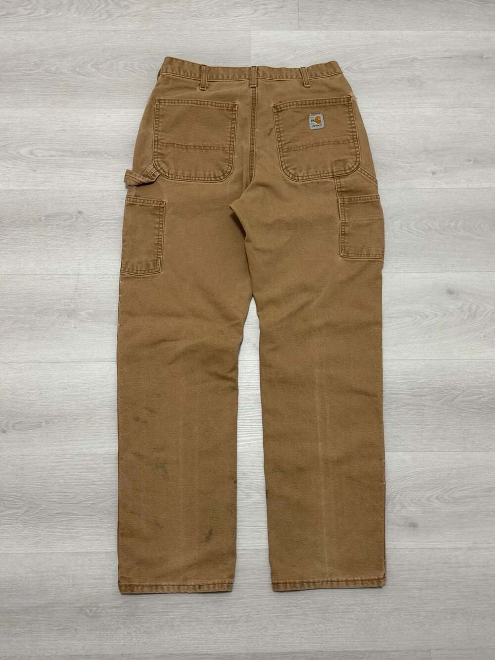 Carhartt Flame Resistant (FR) Brown Duck Canvas Carpenter Work Pants 32x32 - Picture 2 of 14